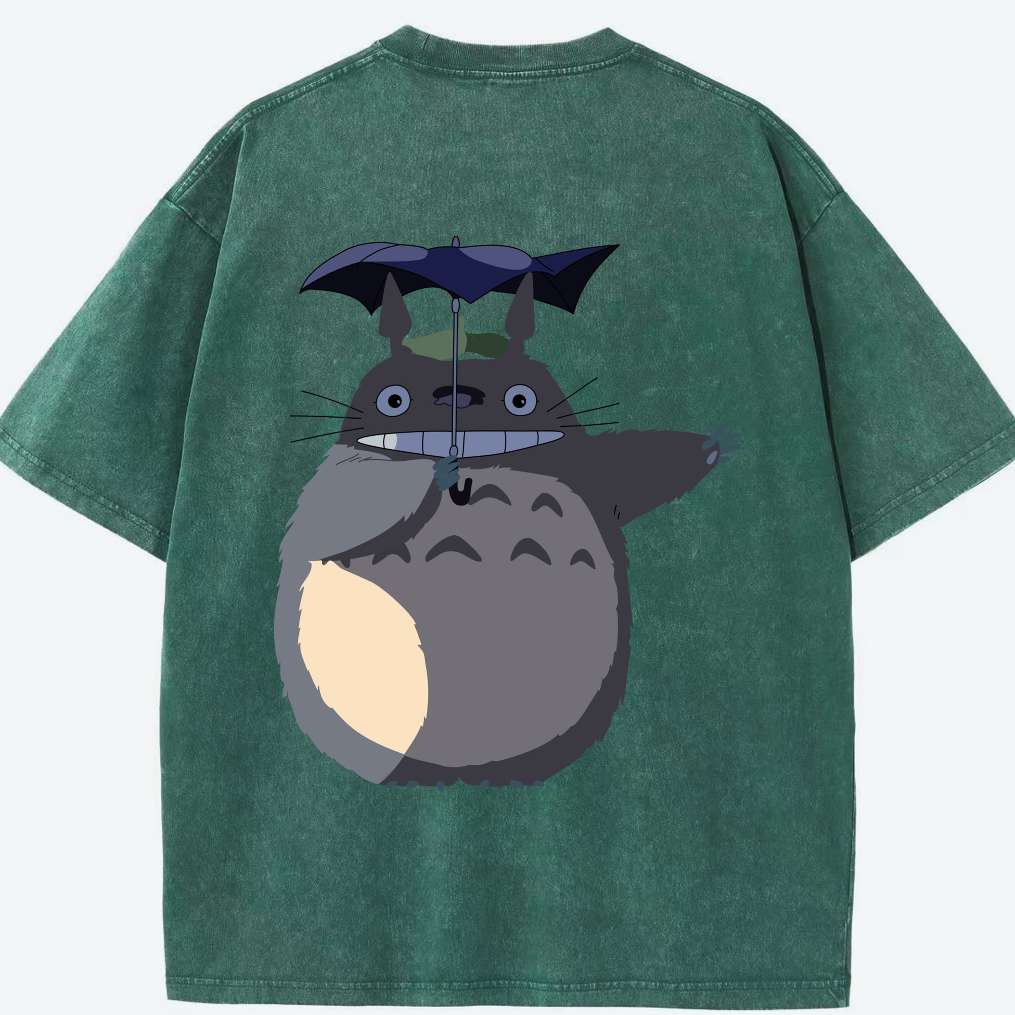 （画像用） となりのトトロ 草壁メイ 草壁サツキ My Neighbor Totoro Satsuki Kusakabe Mei Kusakabe 綿100% ヴィンテージ風 半袖Tシャツ（背面プリント）